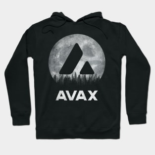 Vintage Avalanche AVAX Coin To The Moon Crypto Token Cryptocurrency Blockchain Wallet Birthday Gift For Men Women Kids Hoodie